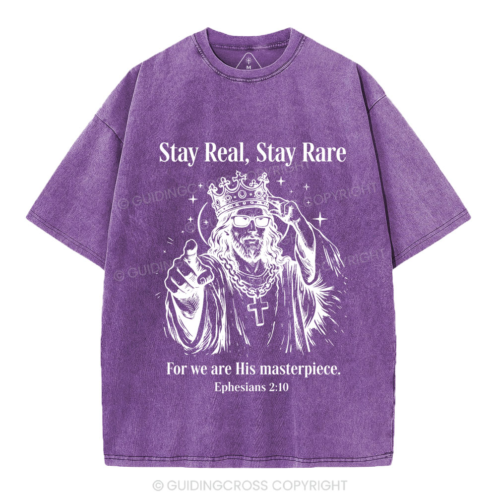 Stay Real Stay Rare Christian Washed T-Shirt