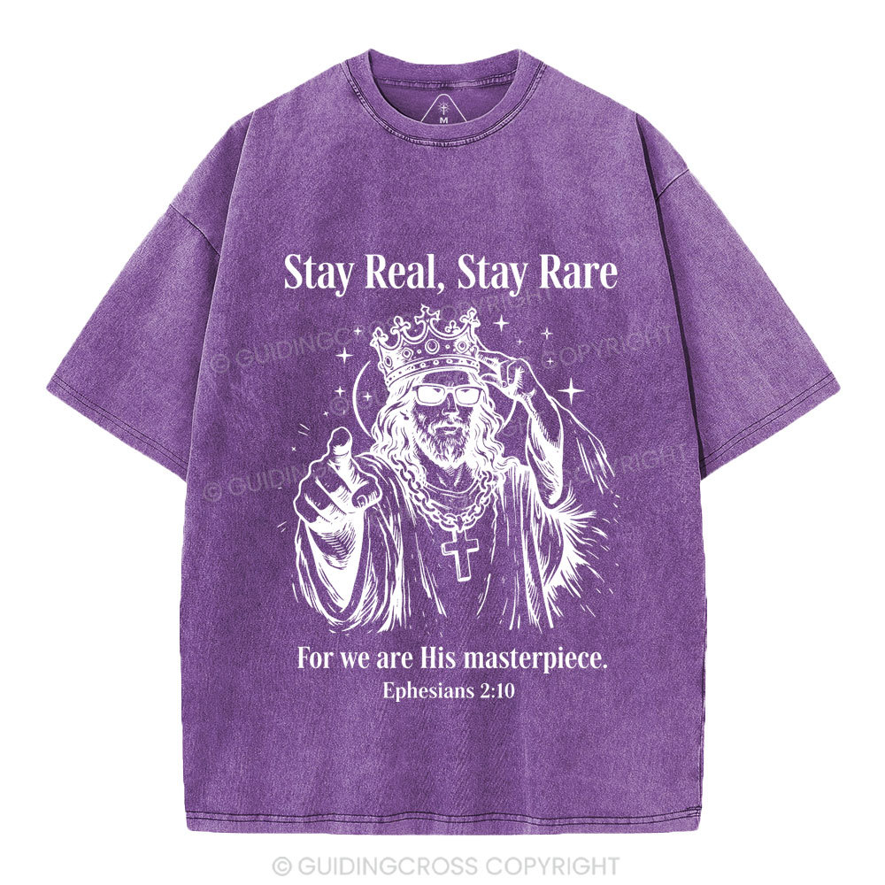 Stay Real Stay Rare Christian Washed T-Shirt