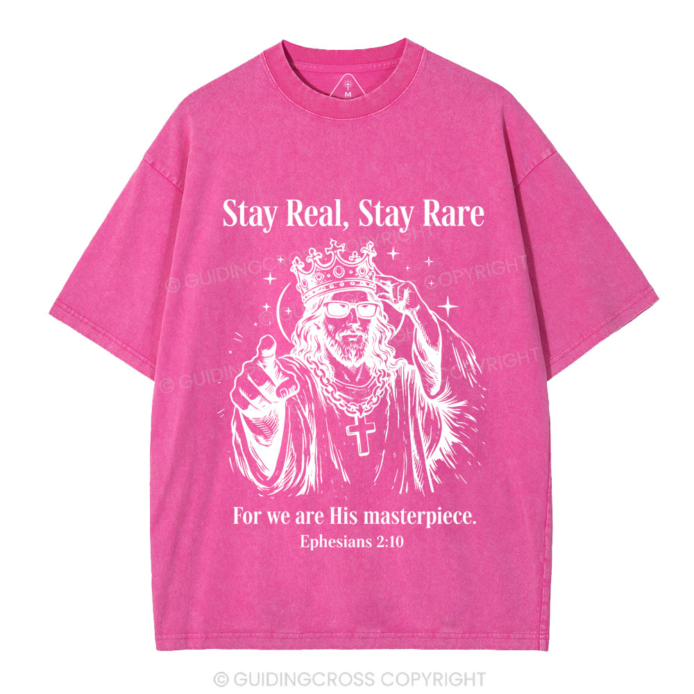 Stay Real Stay Rare Christian Washed T-Shirt