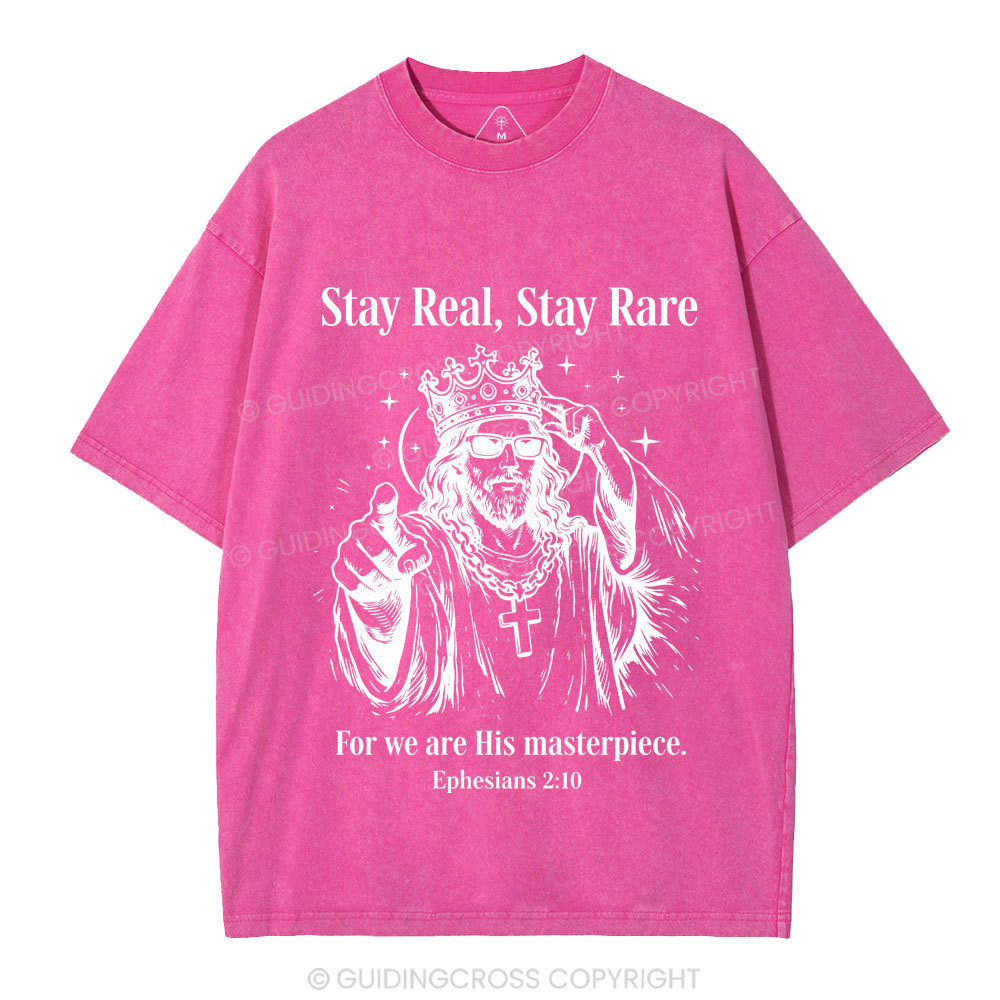 Stay Real Stay Rare Christian Washed T-Shirt