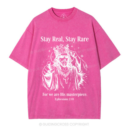 Stay Real Stay Rare Christian Washed T-Shirt