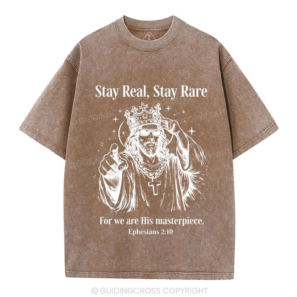 Stay Real Stay Rare Christian Washed T-Shirt