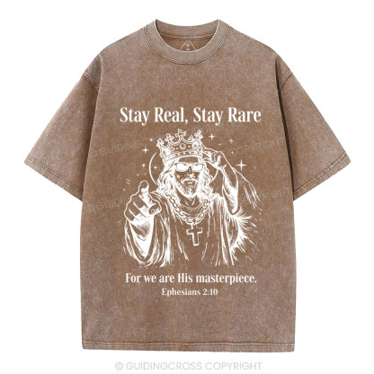 Stay Real Stay Rare Christian Washed T-Shirt