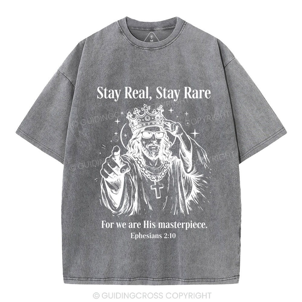 Stay Real Stay Rare Christian Washed T-Shirt