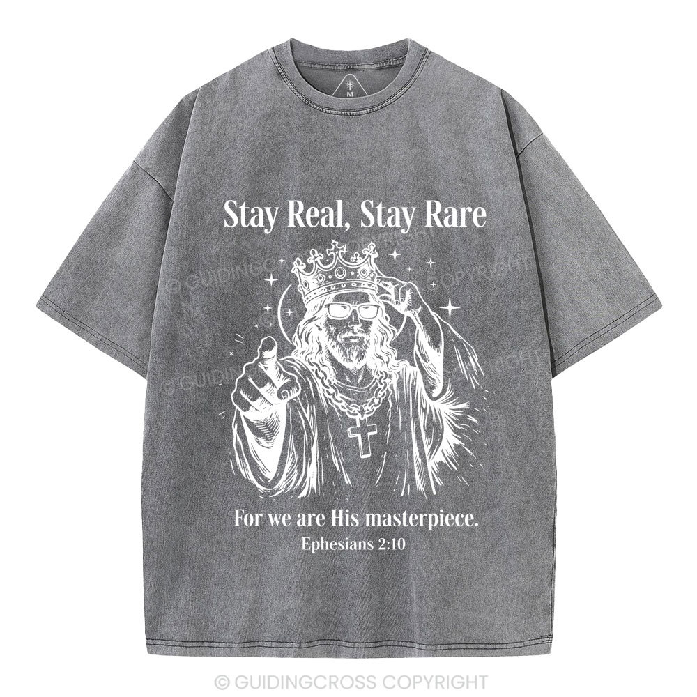 Stay Real Stay Rare Christian Washed T-Shirt