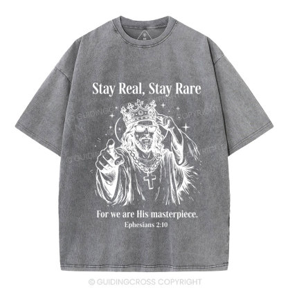 Stay Real Stay Rare Christian Washed T-Shirt