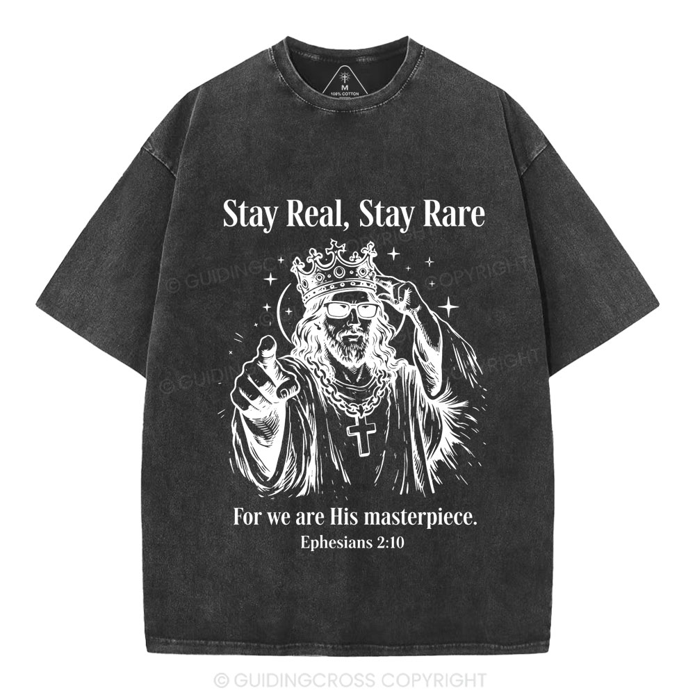 Stay Real Stay Rare Christian Washed T-Shirt