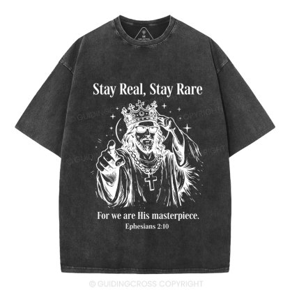 Stay Real Stay Rare Christian Washed T-Shirt