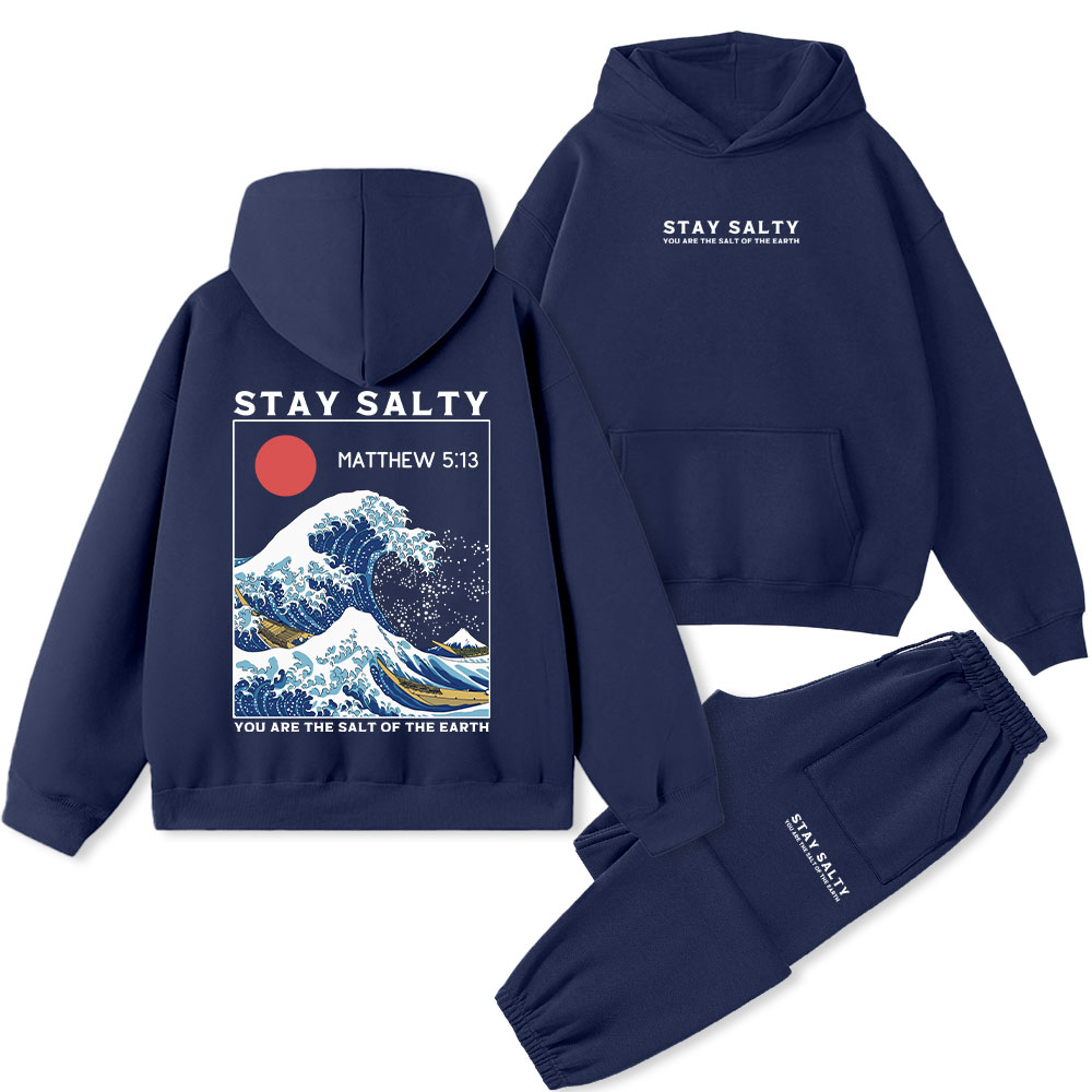 Stay Salty Christian Fleece Hoodie Set