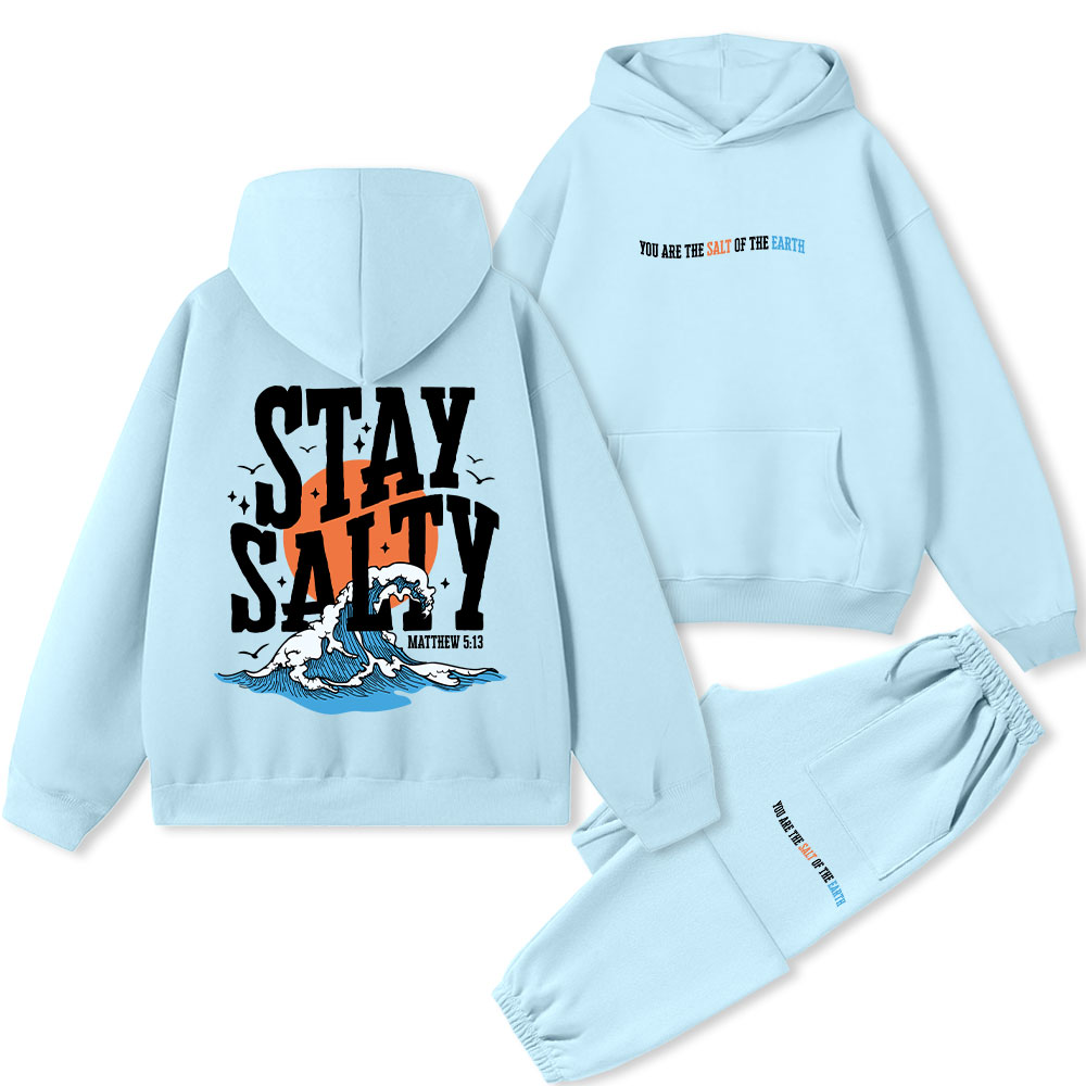 Stay Salty Christian Fleece Hoodie Set