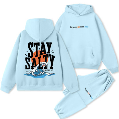 Stay Salty Christian Fleece Hoodie Set