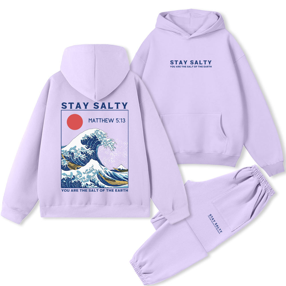 Stay Salty Christian Fleece Hoodie Set