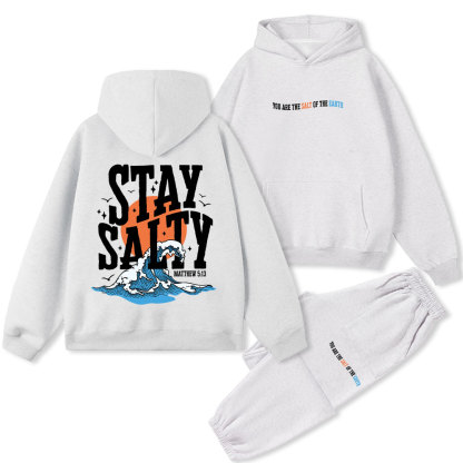 Stay Salty Christian Fleece Hoodie Set