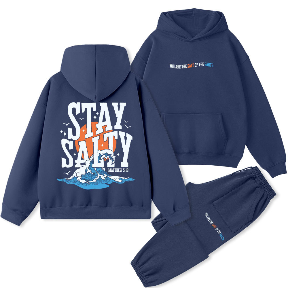 Stay Salty Christian Fleece Hoodie Set