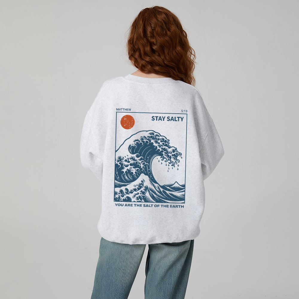 Stay Salty Christian Fleece Sweatshirt