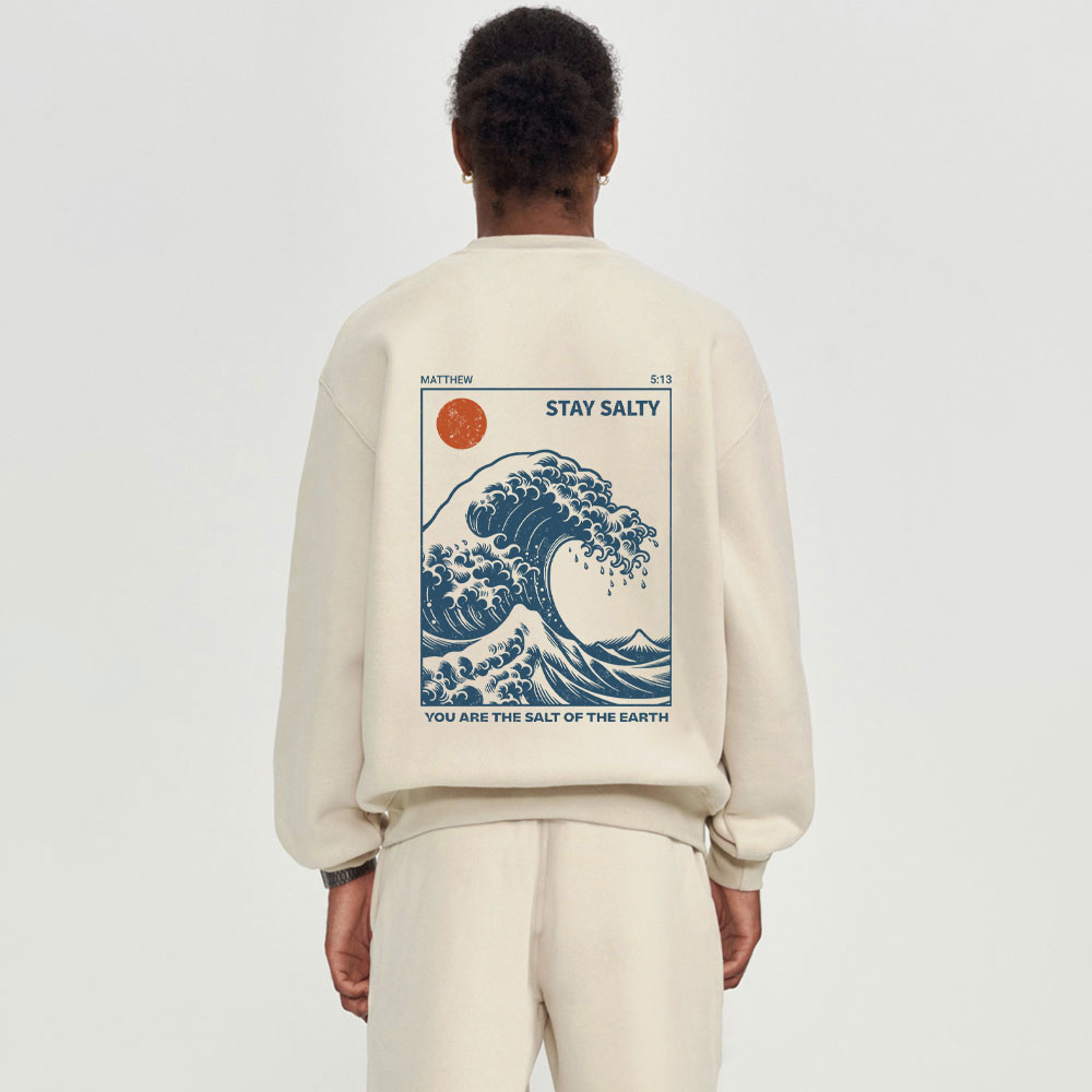 Stay Salty Christian Fleece Sweatshirt
