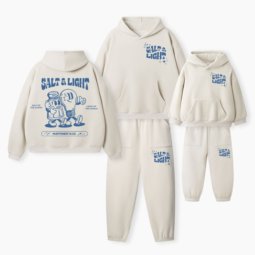 Stay Salty Christian Premium Matching Fleece Hoodie Set