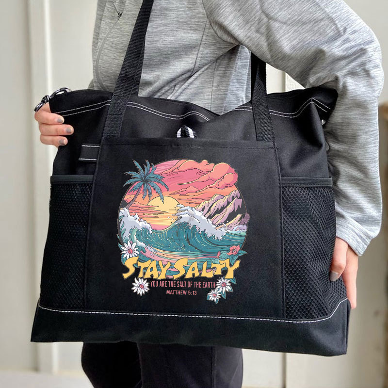 Stay Salty Christian Tote Bag 