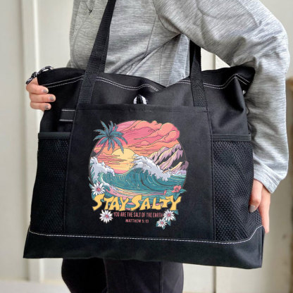 Stay Salty Christian Tote Bag 
