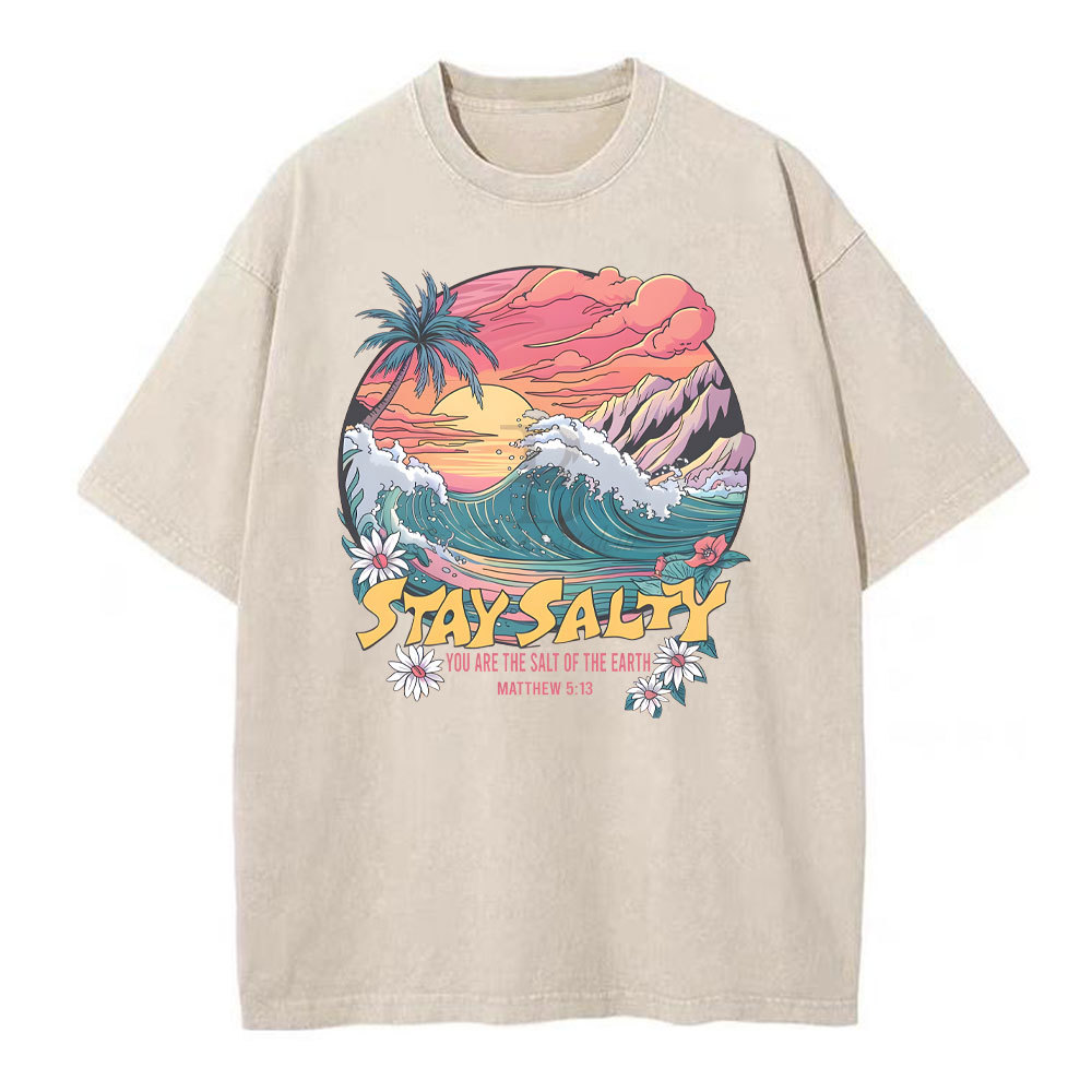 Stay Salty Christian Washed T-Shirt