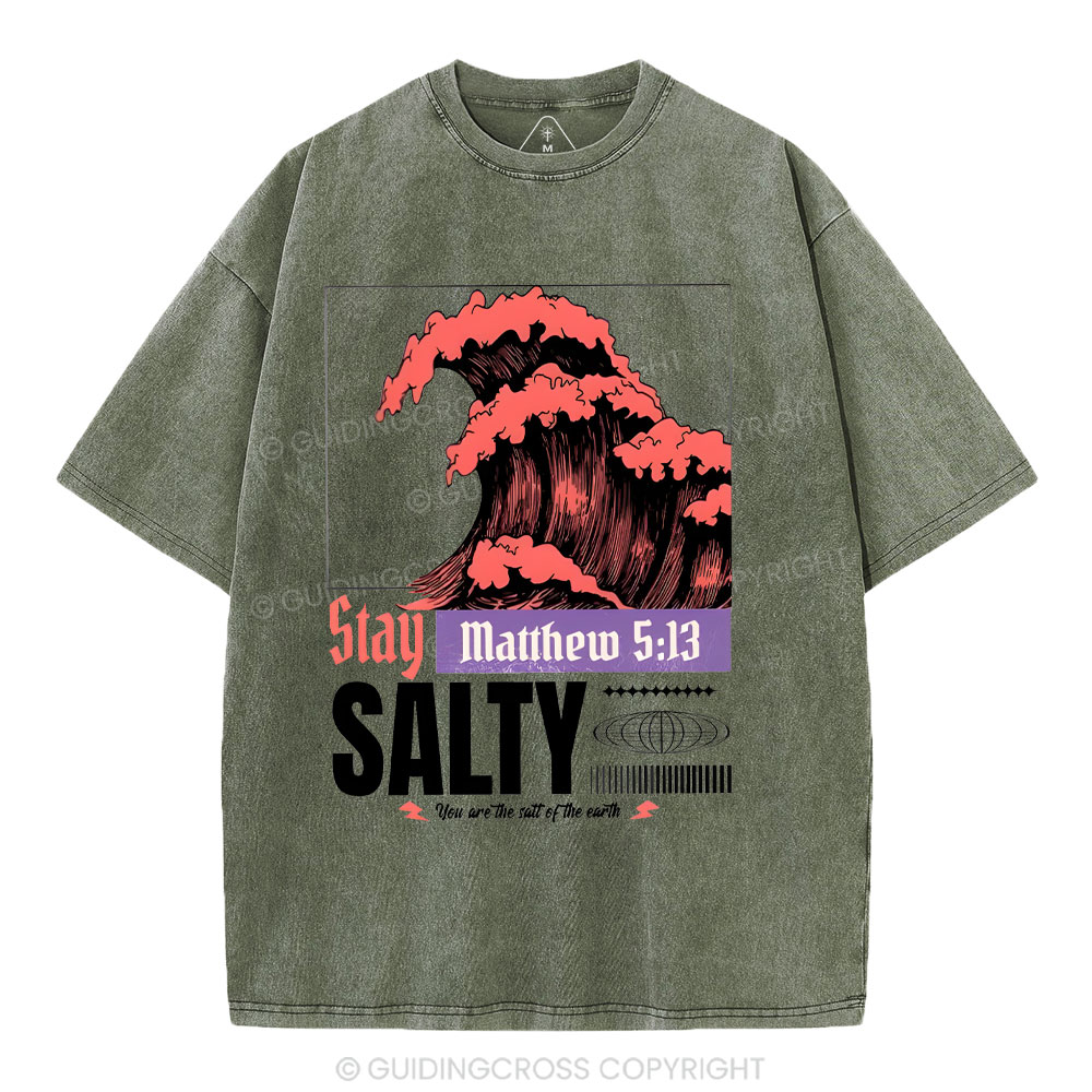 Stay Salty Christian Washed T-Shirt