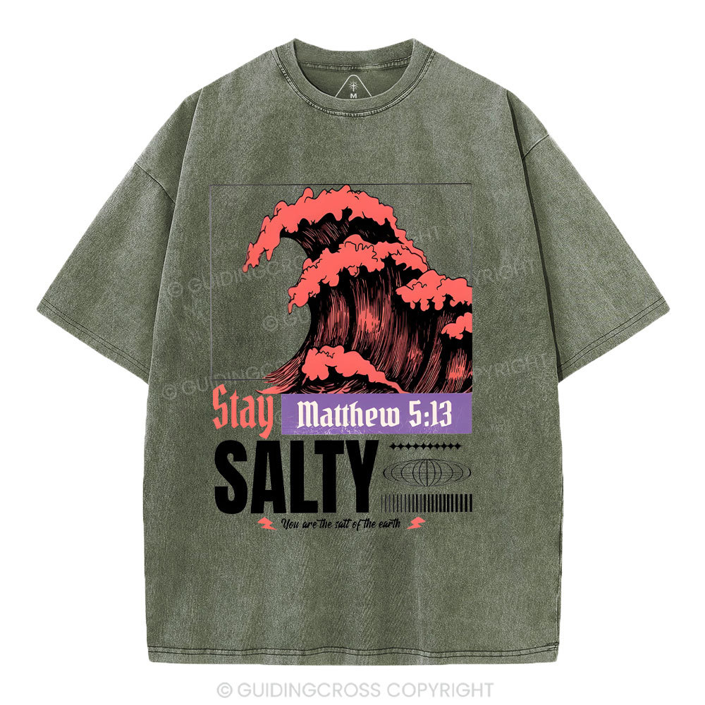 Stay Salty Christian Washed T-Shirt