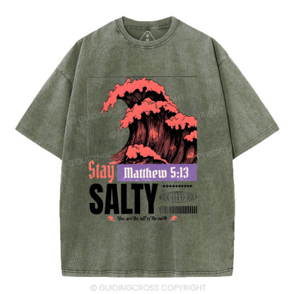 Stay Salty Christian Washed T-Shirt