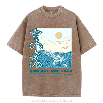 Stay Salty Christian Washed T-Shirt