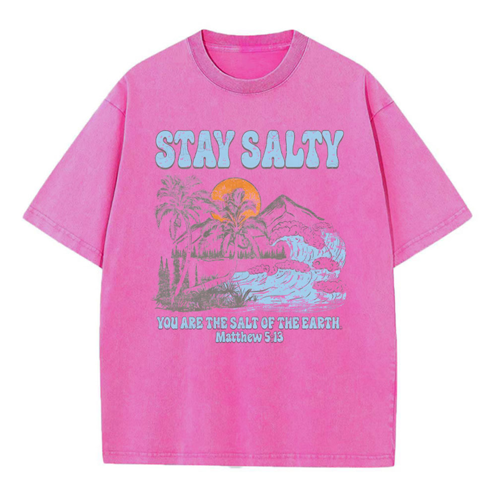 Stay Salty Christian Washed T-Shirt