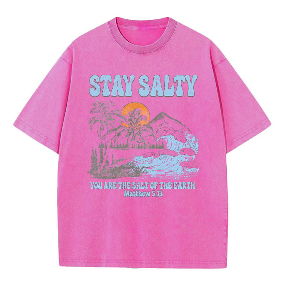 Stay Salty Christian Washed T-Shirt