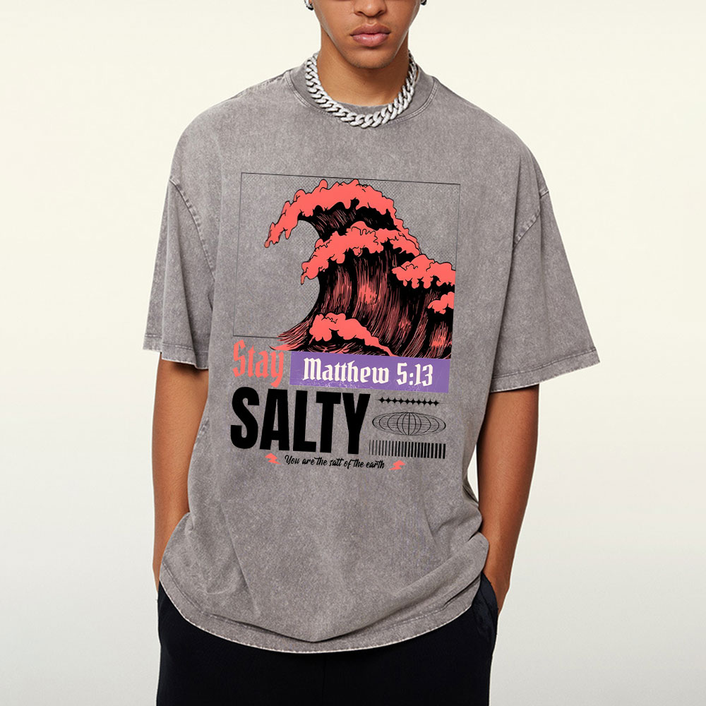 Stay Salty Christian Washed T-Shirt