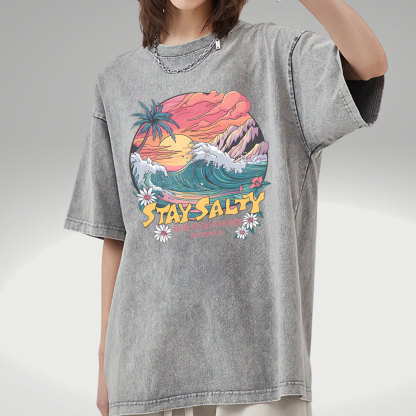 Stay Salty Christian Washed T-Shirt