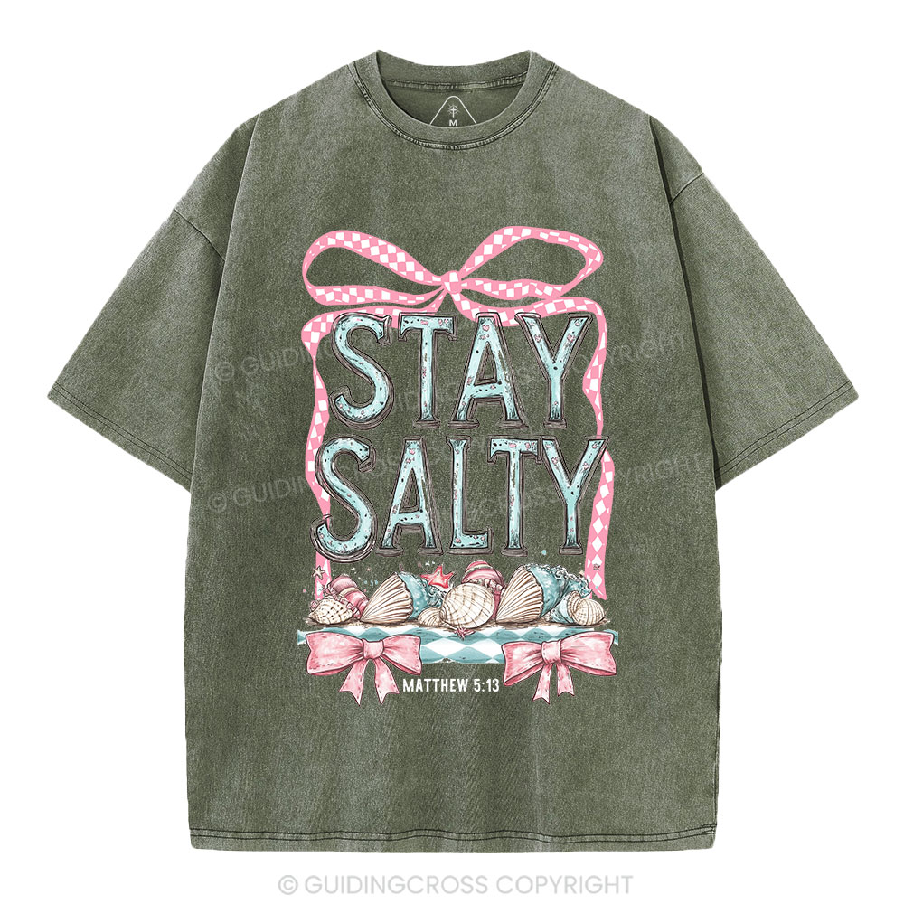 Stay Salty Christian Washed T-Shirt