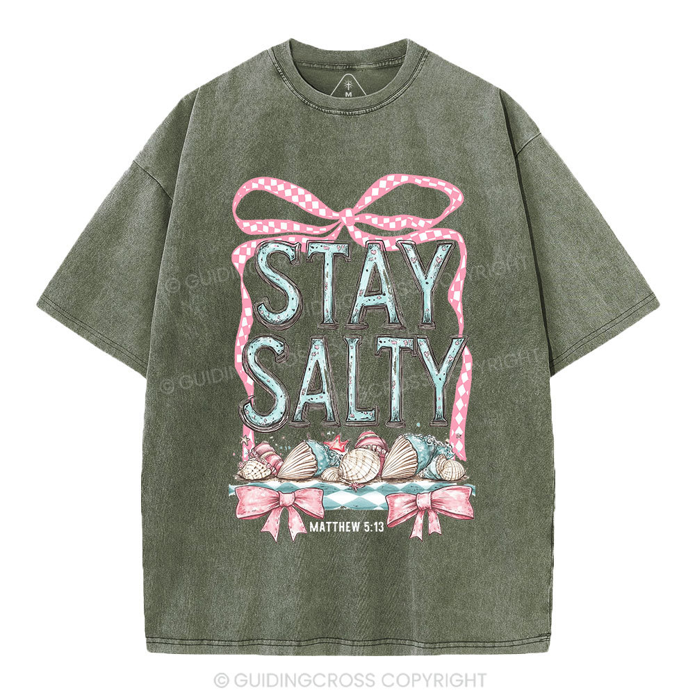 Stay Salty Christian Washed T-Shirt