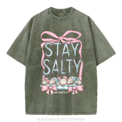Stay Salty Christian Washed T-Shirt