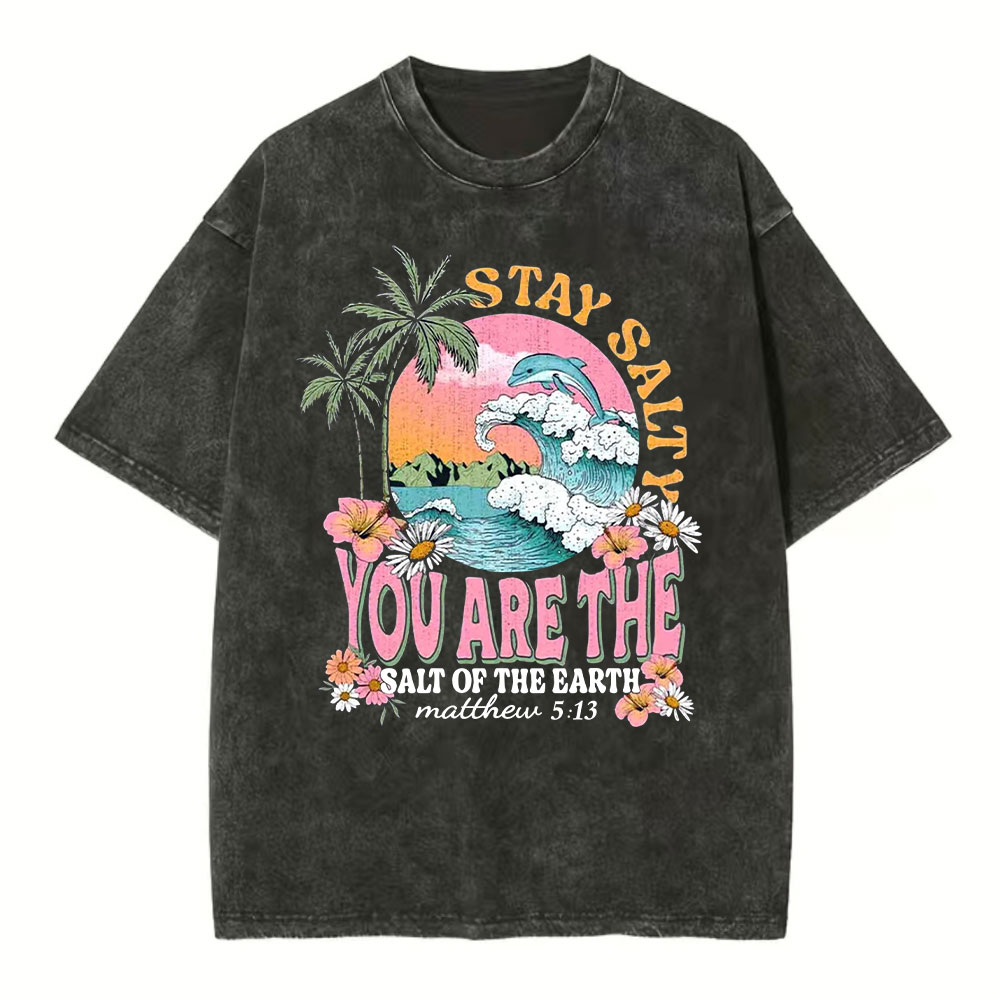 Stay Salty Christian Washed T-Shirt
