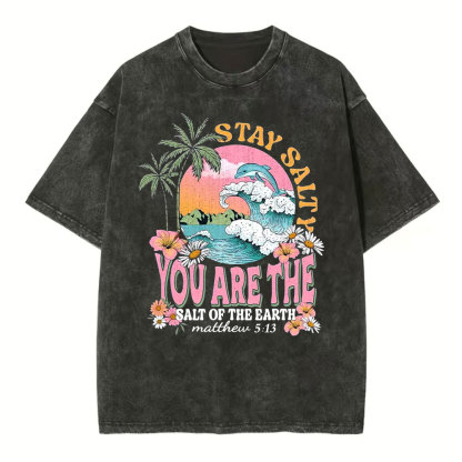 Stay Salty Christian Washed T-Shirt