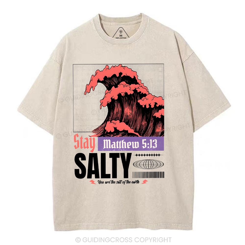 Stay Salty Christian Washed T-Shirt