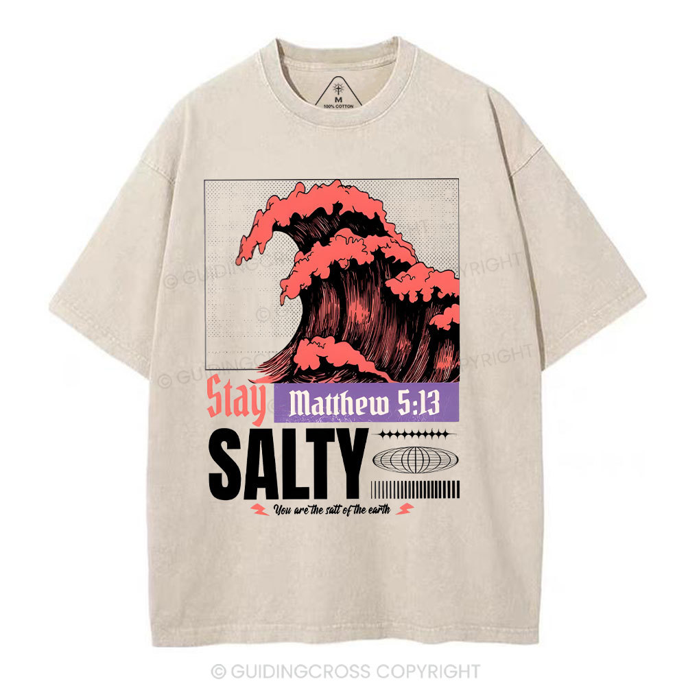 Stay Salty Christian Washed T-Shirt