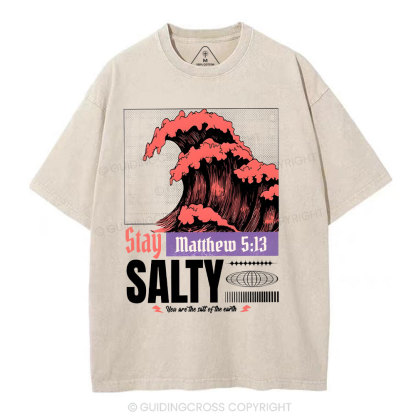 Stay Salty Christian Washed T-Shirt