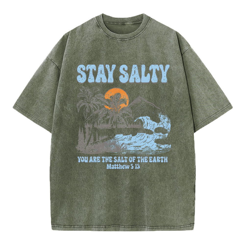 Stay Salty Christian Washed T-Shirt