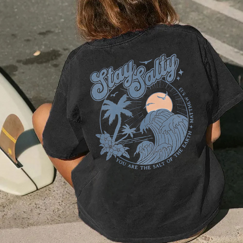 Stay Salty Christian Washed T-Shirt