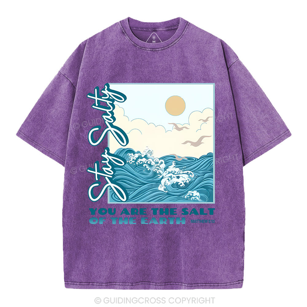 Stay Salty Christian Washed T-Shirt