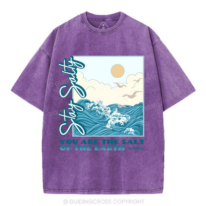 Stay Salty Christian Washed T-Shirt