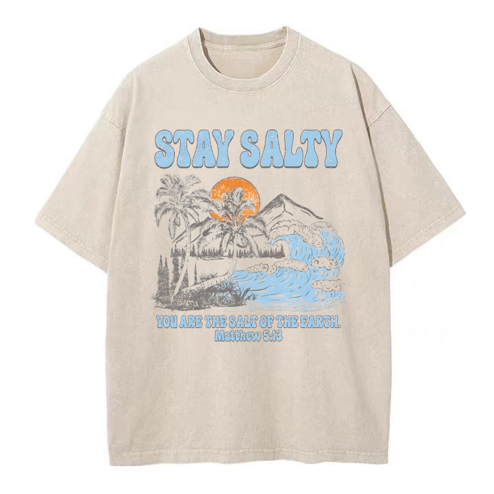 Stay Salty Christian Washed T-Shirt