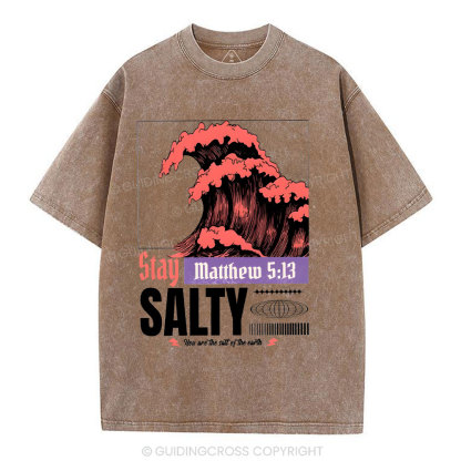 Stay Salty Christian Washed T-Shirt