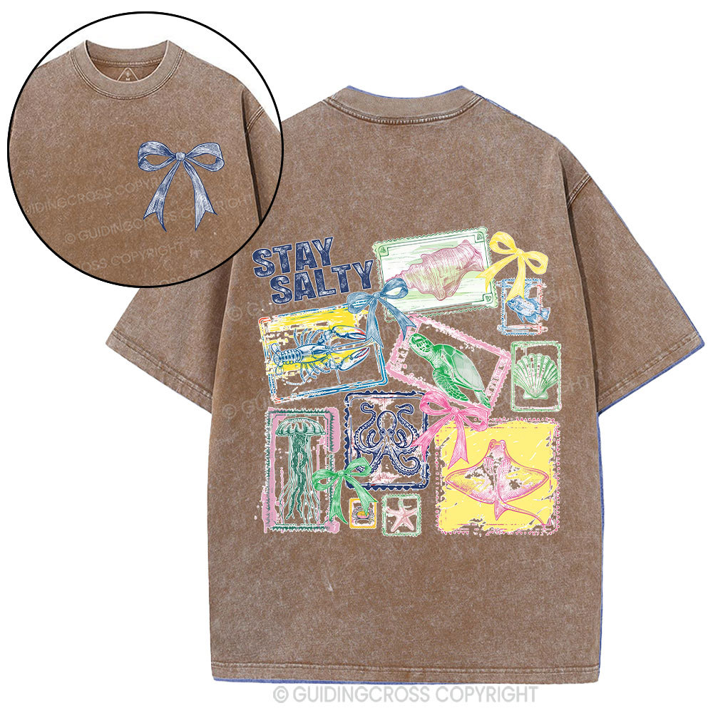 Stay Salty Christian Washed T-Shirt