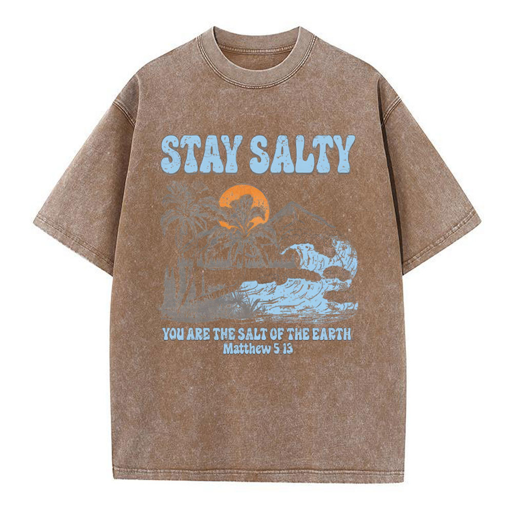 Stay Salty Christian Washed T-Shirt