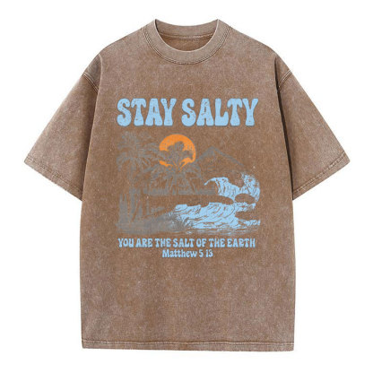Stay Salty Christian Washed T-Shirt