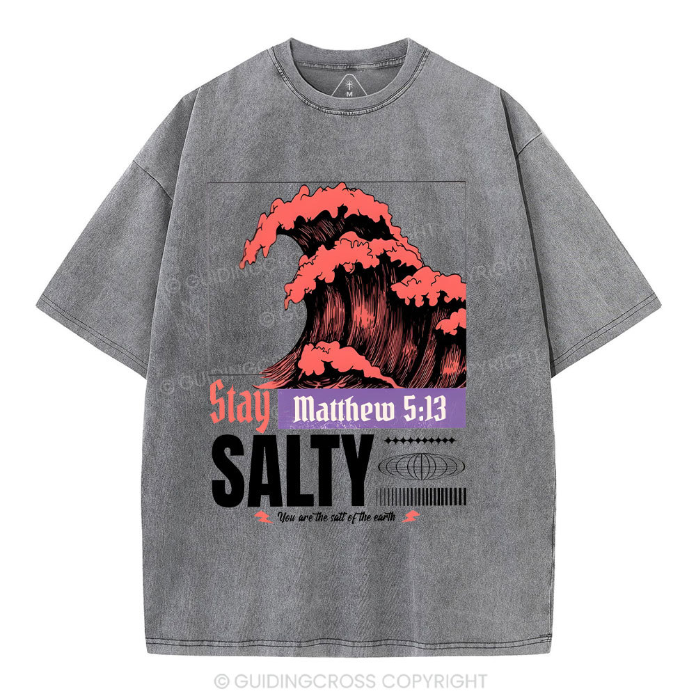 Stay Salty Christian Washed T-Shirt